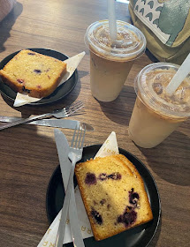 Blueberry and lemon cake at Crafted Coffee House